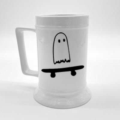 Cute Ghost Skateboard Funny Beer Stein