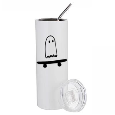 Cute Ghost Skateboard Funny Stainless Steel Tumbler