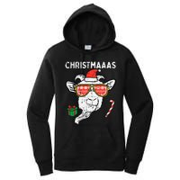 Christmas Goat Santa Xmas Farm Animal Farmer Women's Pullover Hoodie