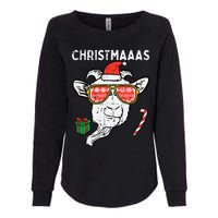 Christmas Goat Santa Xmas Farm Animal Farmer Womens California Wash Sweatshirt