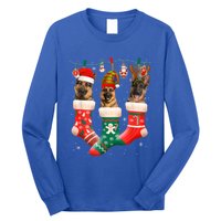 Christmas Ger Shepherd Sock Xmas Reindeer Santa Dog Meaningful Gift Long Sleeve Shirt