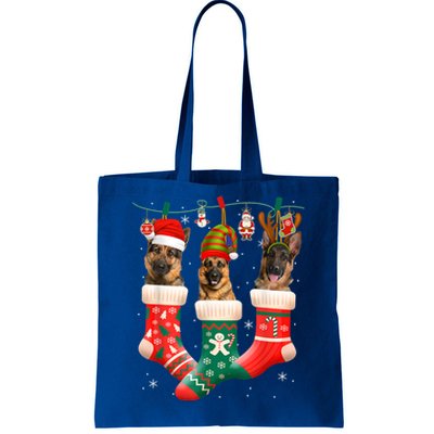 Christmas Ger Shepherd Sock Xmas Reindeer Santa Dog Meaningful Gift Tote Bag