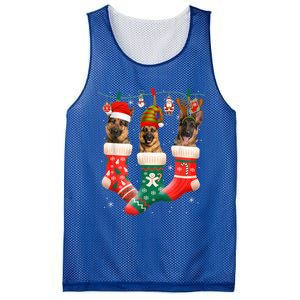 Christmas Ger Shepherd Sock Xmas Reindeer Santa Dog Meaningful Gift Mesh Reversible Basketball Jersey Tank