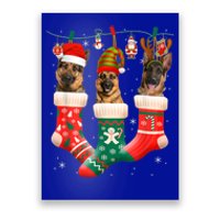 Christmas Ger Shepherd Sock Xmas Reindeer Santa Dog Meaningful Gift Poster