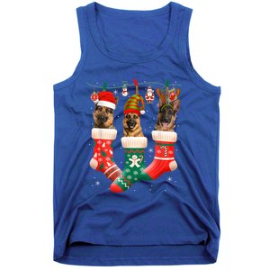 Christmas Ger Shepherd Sock Xmas Reindeer Santa Dog Meaningful Gift Tank Top