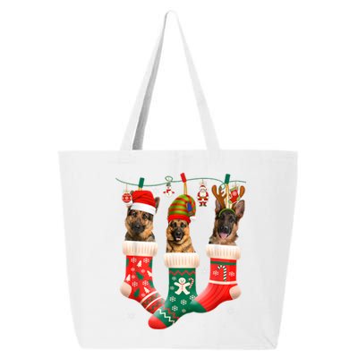 Christmas Ger Shepherd Sock Xmas Reindeer Santa Dog Meaningful Gift 25L Jumbo Tote