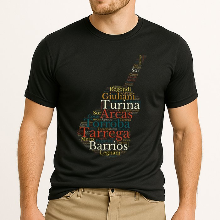 Classical Guitar Spanish Guitar Cooling Performance Crew T-Shirt