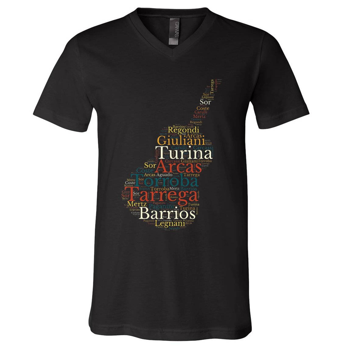 Classical Guitar Spanish Guitar V-Neck T-Shirt