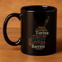 Classical Guitar Spanish Guitar 11oz C Handle Ceramic Mug