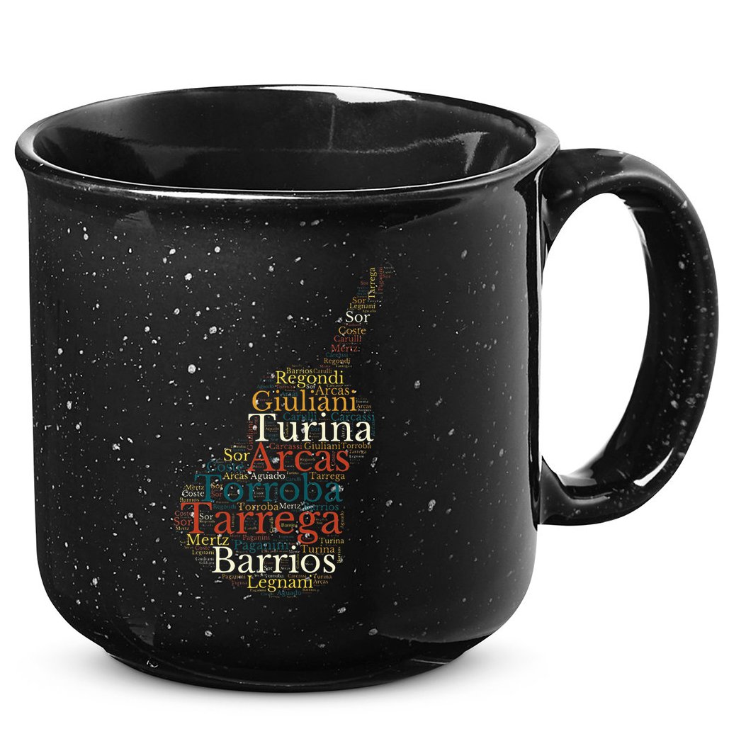 Classical Guitar Spanish Guitar 15oz Campfire Ceramic Mug