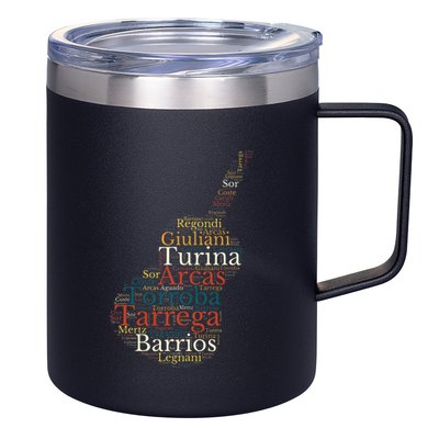 Classical Guitar Spanish Guitar 12oz Stainless Steel Coffee Mug