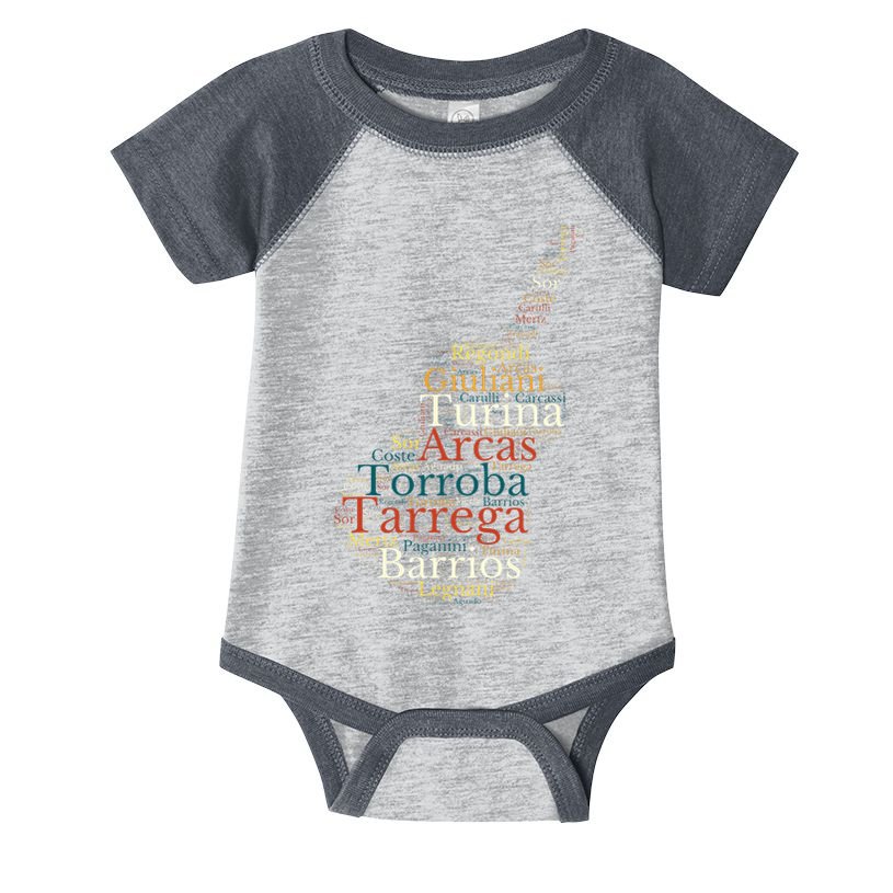 Classical Guitar Spanish Guitar Infant Baby Jersey Bodysuit