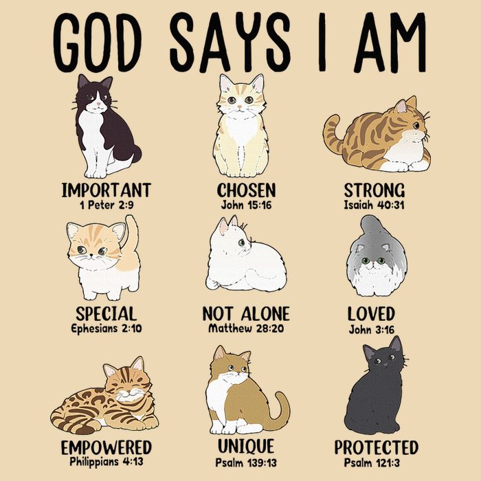 Cat God Says I Am Cute Jesus Women N Girl Christian Zip Tote Bag