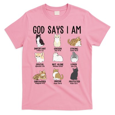 Cat God Says I Am Cute Jesus Women N Girl Christian T-Shirt