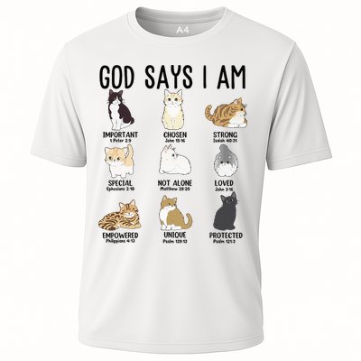 Cat God Says I Am Cute Jesus Women N Girl Christian Performance Shirt