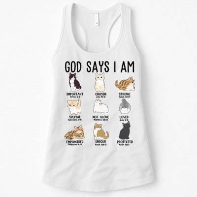 Cat God Says I Am Cute Jesus Women N Girl Christian Womens Tank Top