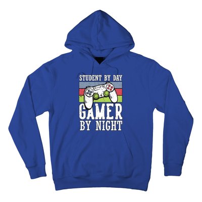 Cool Gaming Student By Day Gamer By Night Funny Quote Front Great Gift Hoodie