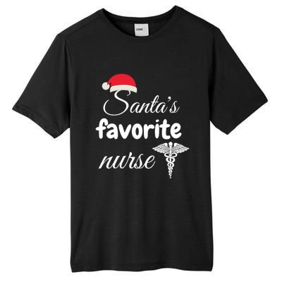 Christmas Gift Santas Favorite Nurse Aprreciation Nurses Gift Tall Fusion ChromaSoft Performance T-Shirt