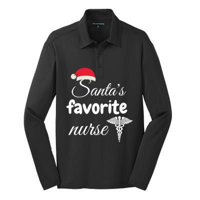 Christmas Gift Santas Favorite Nurse Aprreciation Nurses Gift Silk Touch Performance Long Sleeve Polo