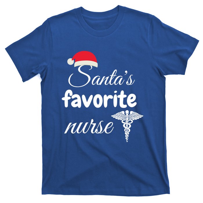 Christmas Gift Santas Favorite Nurse Aprreciation Nurses Gift T-Shirt