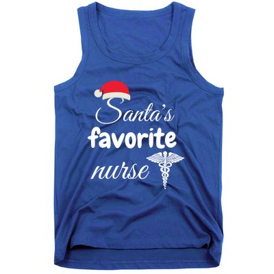 Christmas Gift Santas Favorite Nurse Aprreciation Nurses Gift Tank Top