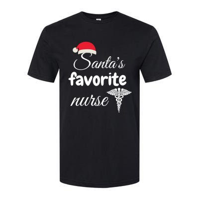 Christmas Gift Santas Favorite Nurse Aprreciation Nurses Gift Softstyle CVC T-Shirt