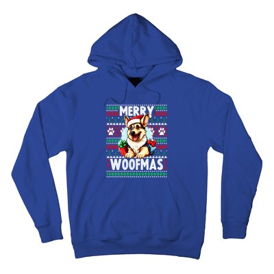 Cute Ger Shepherd Dog Christmas Costume Merry Woofmas Gift Hoodie