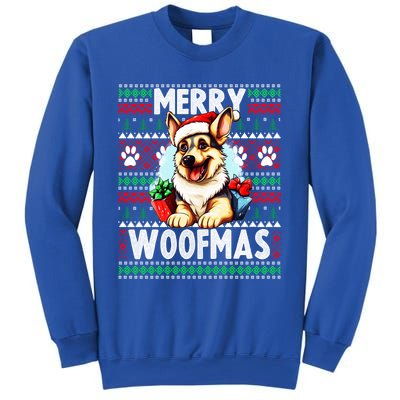 Cute Ger Shepherd Dog Christmas Costume Merry Woofmas Gift Sweatshirt