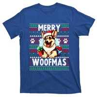 Cute Ger Shepherd Dog Christmas Costume Merry Woofmas Gift T-Shirt