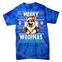 Cute Ger Shepherd Dog Christmas Costume Merry Woofmas Gift Tie-Dye T-Shirt