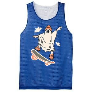 Cool Ghost Skateboard Boo Bat Pocket Halloween Spooky Season Cool Gift Mesh Reversible Basketball Jersey Tank