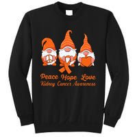 Cute Gnomes Support Orange Ribbon Kidney Cancer Awareness Sweatshirt