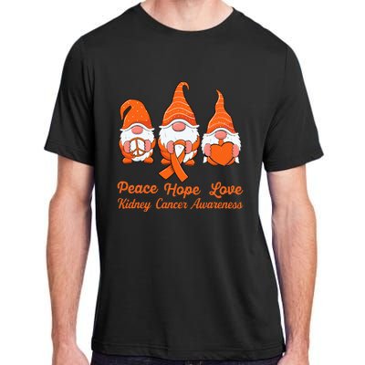 Cute Gnomes Support Orange Ribbon Kidney Cancer Awareness Adult ChromaSoft Performance T-Shirt