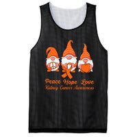 Cute Gnomes Support Orange Ribbon Kidney Cancer Awareness Mesh Reversible Basketball Jersey Tank