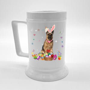 Cute Ger Shepherd Easter Day Bunny Eggs Easter Gift Beer Stein