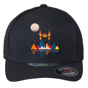 Cool Geometric SciFi Wilderness Flexfit Unipanel Trucker Cap