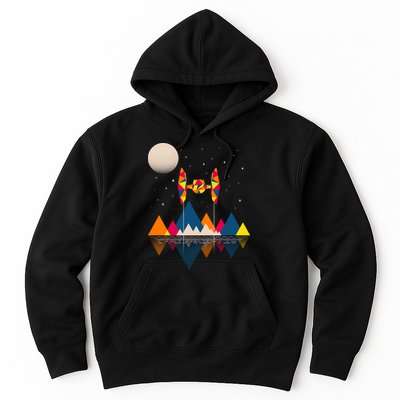Cool Geometric SciFi Wilderness Hoodie