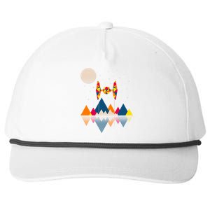 Cool Geometric SciFi Wilderness Snapback Five-Panel Rope Hat