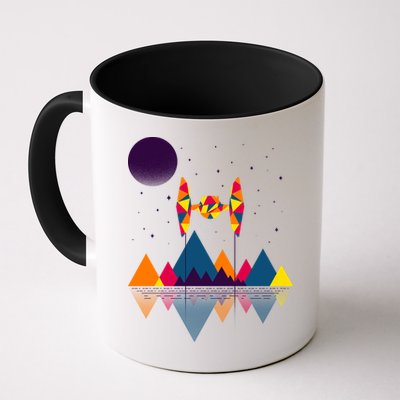 Cool Geometric SciFi Wilderness Mug