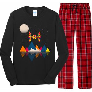 Cool Geometric SciFi Wilderness Long Sleeve Pajama Set