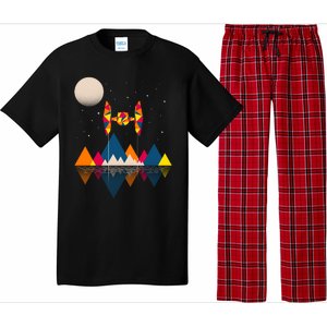 Cool Geometric SciFi Wilderness Pajama Set