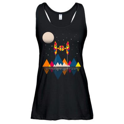 Cool Geometric SciFi Wilderness Ladies Essential Flowy Tank