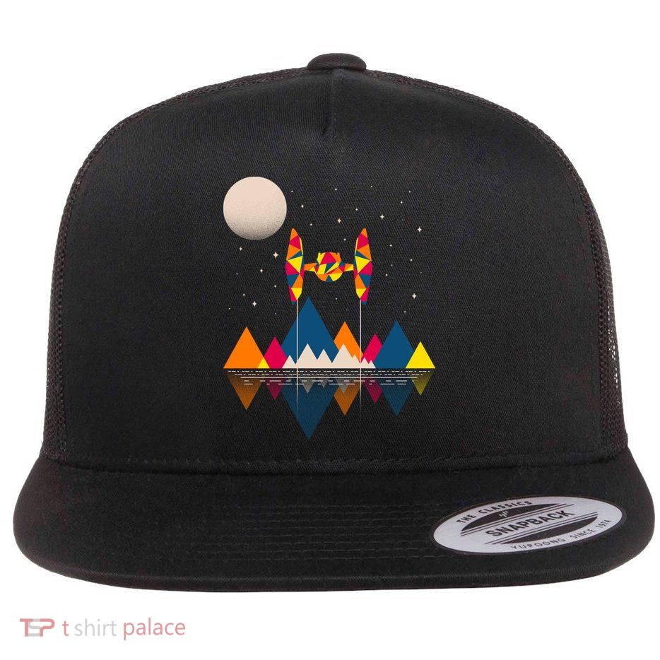 Cool Geometric SciFi Wilderness Flatbill Hat