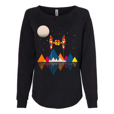 Cool Geometric SciFi Wilderness Womens California Wash Sweatshirt