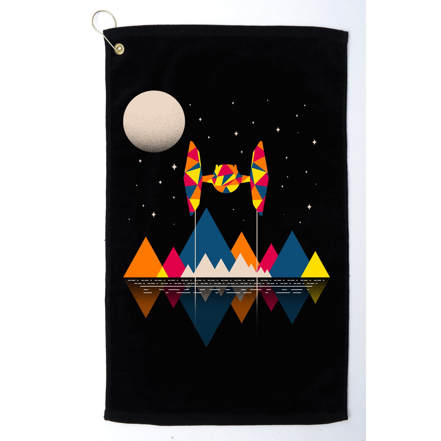Cool Geometric SciFi Wilderness Golf Towel