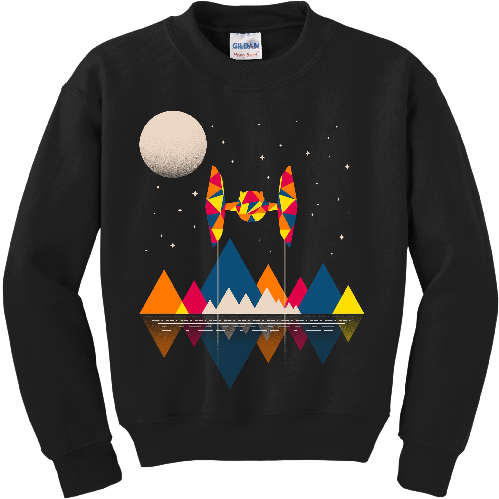 Cool Geometric SciFi Wilderness Kids Sweatshirt