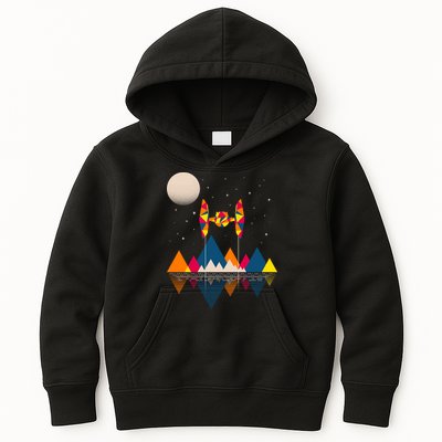 Cool Geometric SciFi Wilderness Kids Hoodie