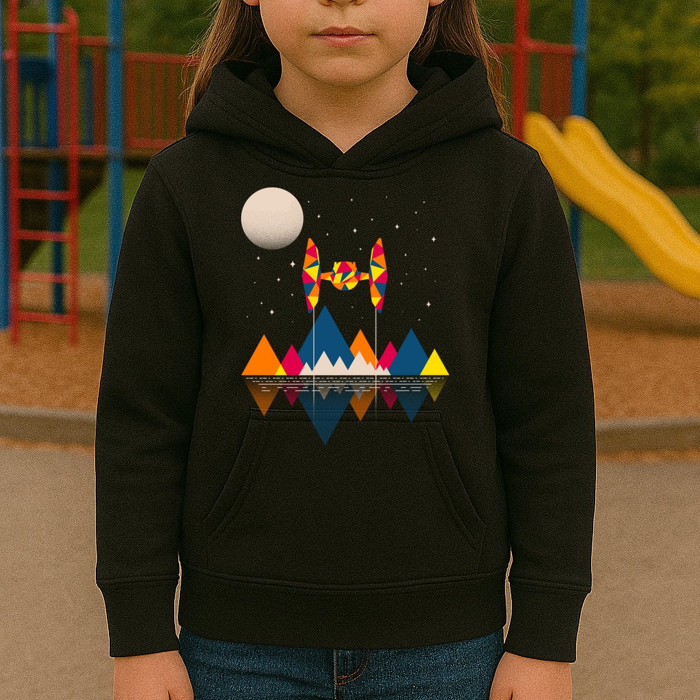 Cool Geometric SciFi Wilderness Kids Hoodie