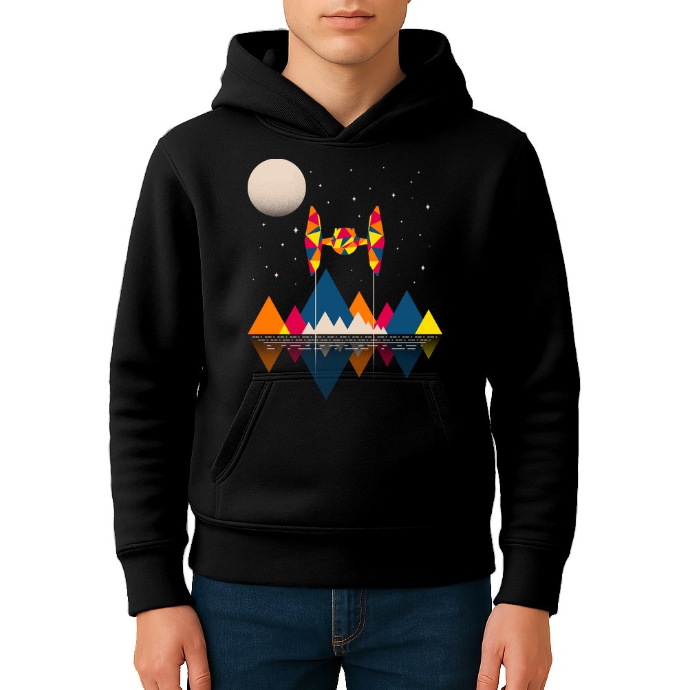 Cool Geometric SciFi Wilderness Kids Hoodie