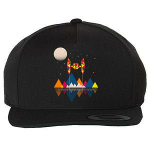 Cool Geometric SciFi Wilderness Wool Snapback Cap